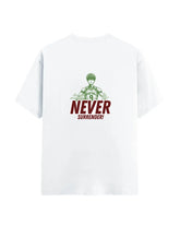 Never Surrender Basketball T-Shirt | Back Graphic Print | Motivational Sports Tee