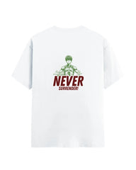Never Surrender Basketball T-Shirt | Back Graphic Print | Motivational Sports Tee