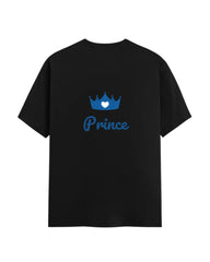 Couple T-Shirts – 100% Cotton | Perfect Unisex Regular Fit | Lightweight & Comfortable Back Print Prince and Princess