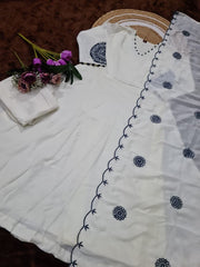 Premium Vichitra Silk 3-Piece Suit Set | Sequence Embroidered Kurti, Silk Bottom & 2.20M Dupatta | S–XXL | Showroom Finish Collection