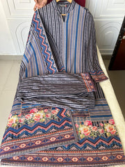 Winter Special Pashmina 3-Piece Suit Set | Kurti, Pant & Warm Stole | Free Size upto XXL | Heavy Quality Winter Wear Collection