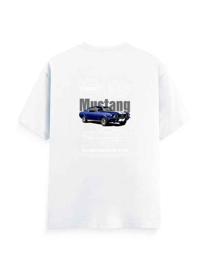 Unisex Classic Crew T-Shirt Back Mustang