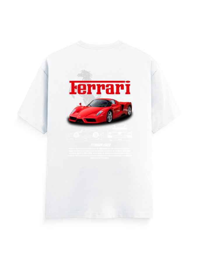 Unisex Classic Crew T-Shirt Back Ferrari