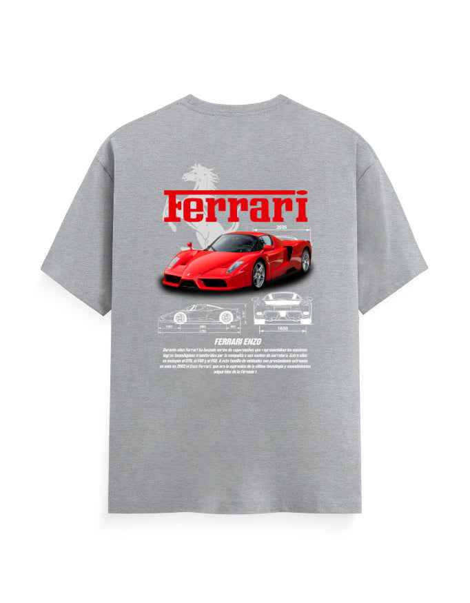 Unisex Classic Crew T-Shirt Back Ferrari