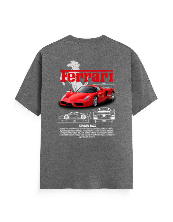 Unisex Classic Crew T-Shirt Back Ferrari