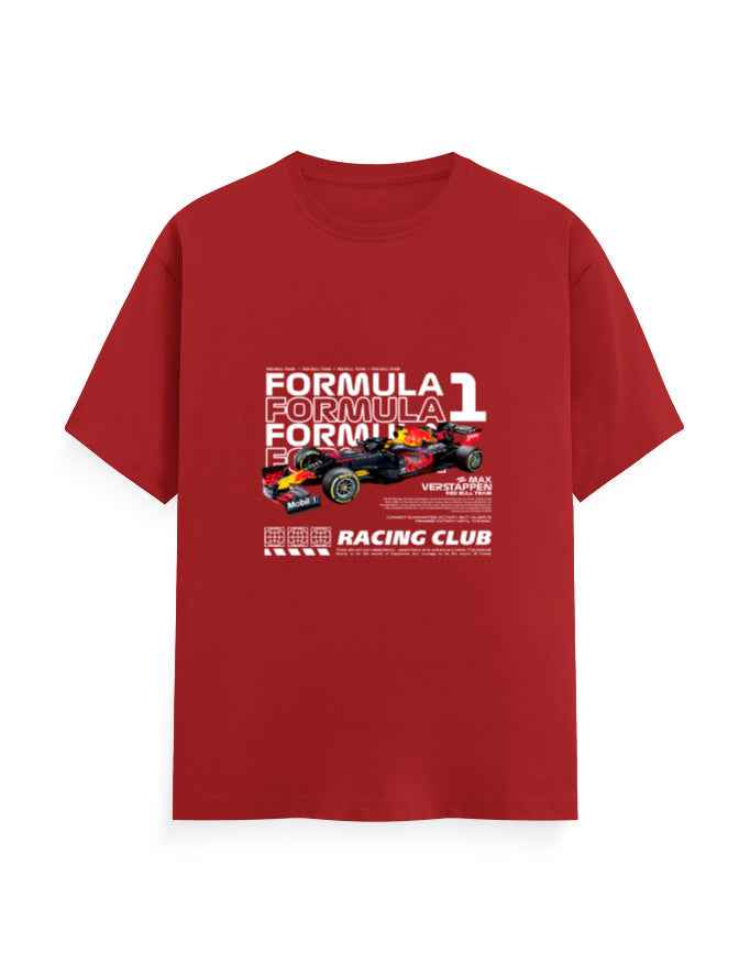 Unisex Classic Crew T-Shirt Front F1 Racing Club