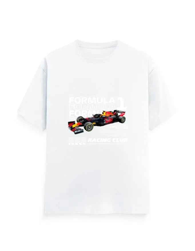 Unisex Classic Crew T-Shirt Front F1 Racing Club