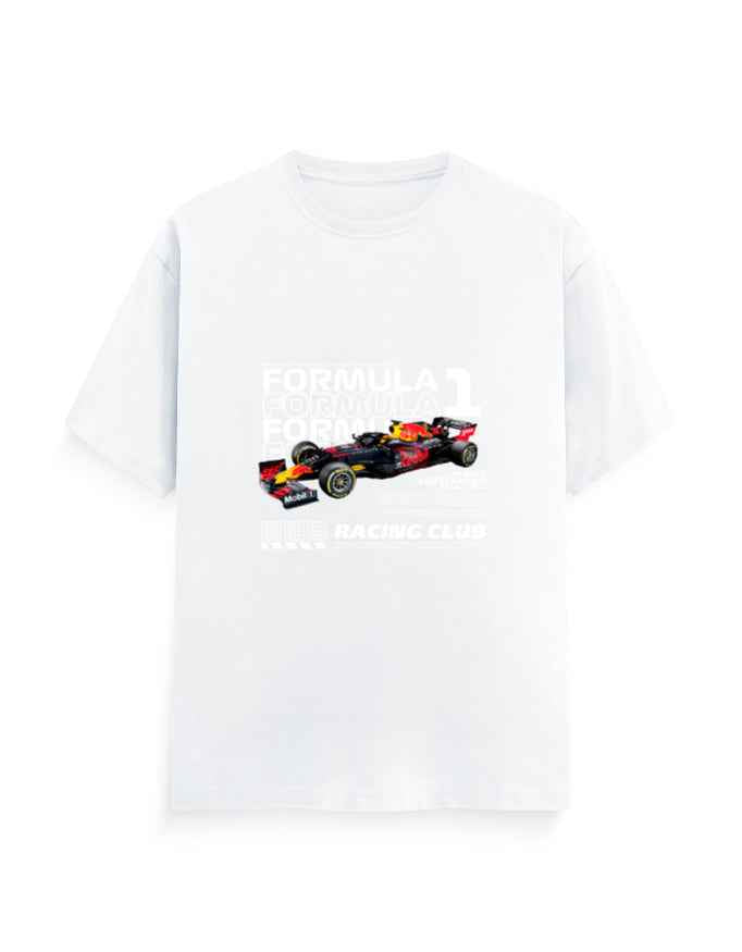 Unisex Classic Crew T-Shirt Front F1 Racing Club