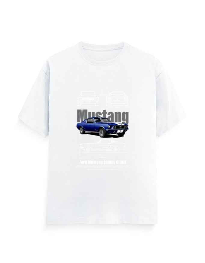 Unisex Classic Crew T-Shirt Front Mustang