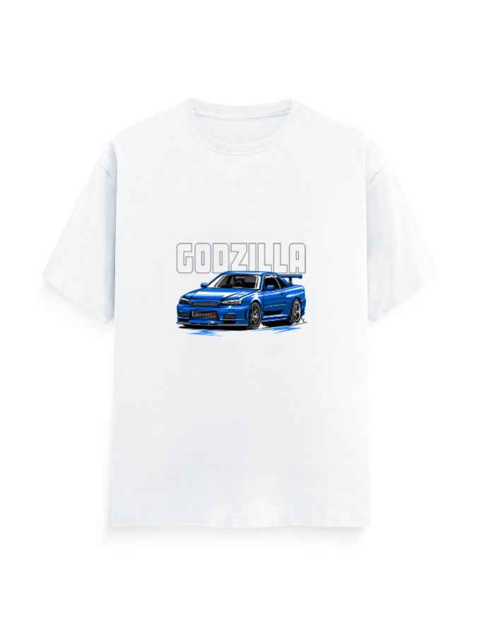 Unisex Classic Crew T-Shirt Front Godzilla