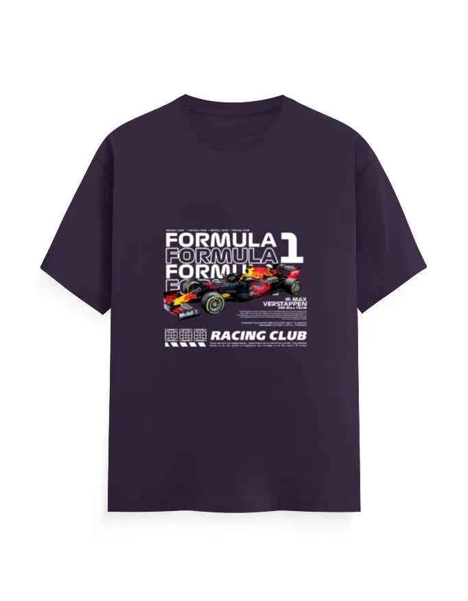 Unisex Classic Crew T-Shirt Front F1 Racing Club