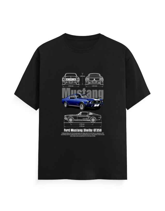 Unisex Classic Crew T-Shirt Front Mustang