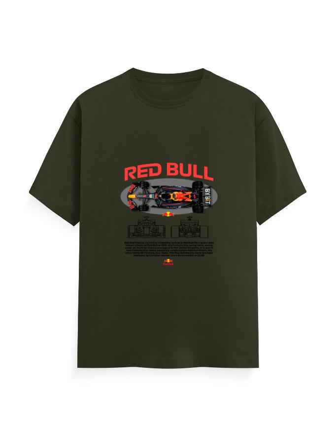Unisex Classic Crew T-Shirt Front Red Bull