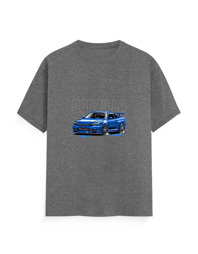 Unisex Classic Crew T-Shirt Front Godzilla