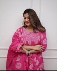 NEW LAUNCH 🎊💯 Heavy Fully Flared Anarkali Suit Set – Hand Embroidered & Premium Finish