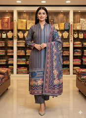 Winter Special Pashmina 3-Piece Suit Set | Kurti, Pant & Warm Stole | Free Size upto XXL | Heavy Quality Winter Wear Collection