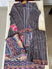 Winter Special Pashmina 3-Piece Suit Set | Kurti, Pant & Warm Stole | Free Size upto XXL | Heavy Quality Winter Wear Collection